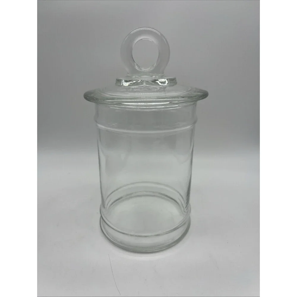 Vintage Glass Apothecary Jar w/ Lid, Storage Container